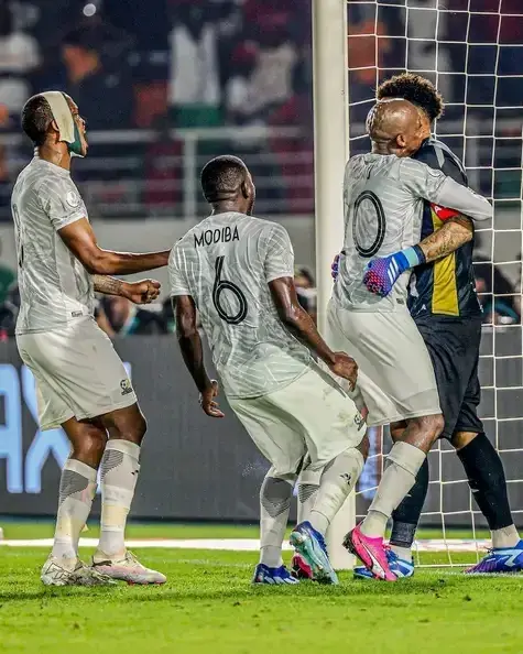 Bafana Bafana celebrates victory against Morocco