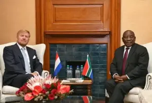 King Willem Alexander and Cyril Ramphosa