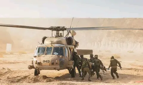 IDF helicopter in Gaza