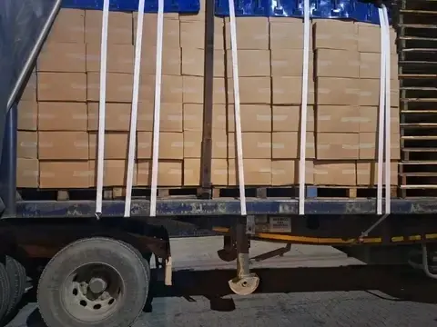 Truck smuggling illicit cigarettes