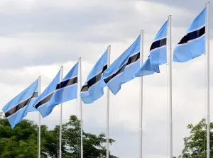 The flags of Botswana