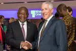President Cyril Ramaphosa  and Hendrik du Toit a CEO of Ninety One
