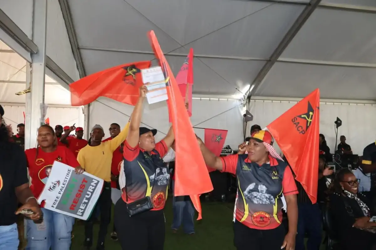 South African Communist Party (SACP) supporters during 33rd anniversary of Chris Hani assassination