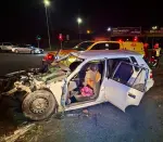 Toyota Tazz collided with tow truck carrying Ferrari in Verulam