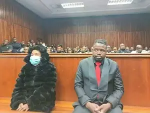 TMPD officer Peter Nonyane and attorney Charlotte Tibana