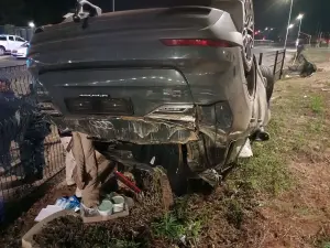 Audi crashed around Centurion during a high-speed chase with police