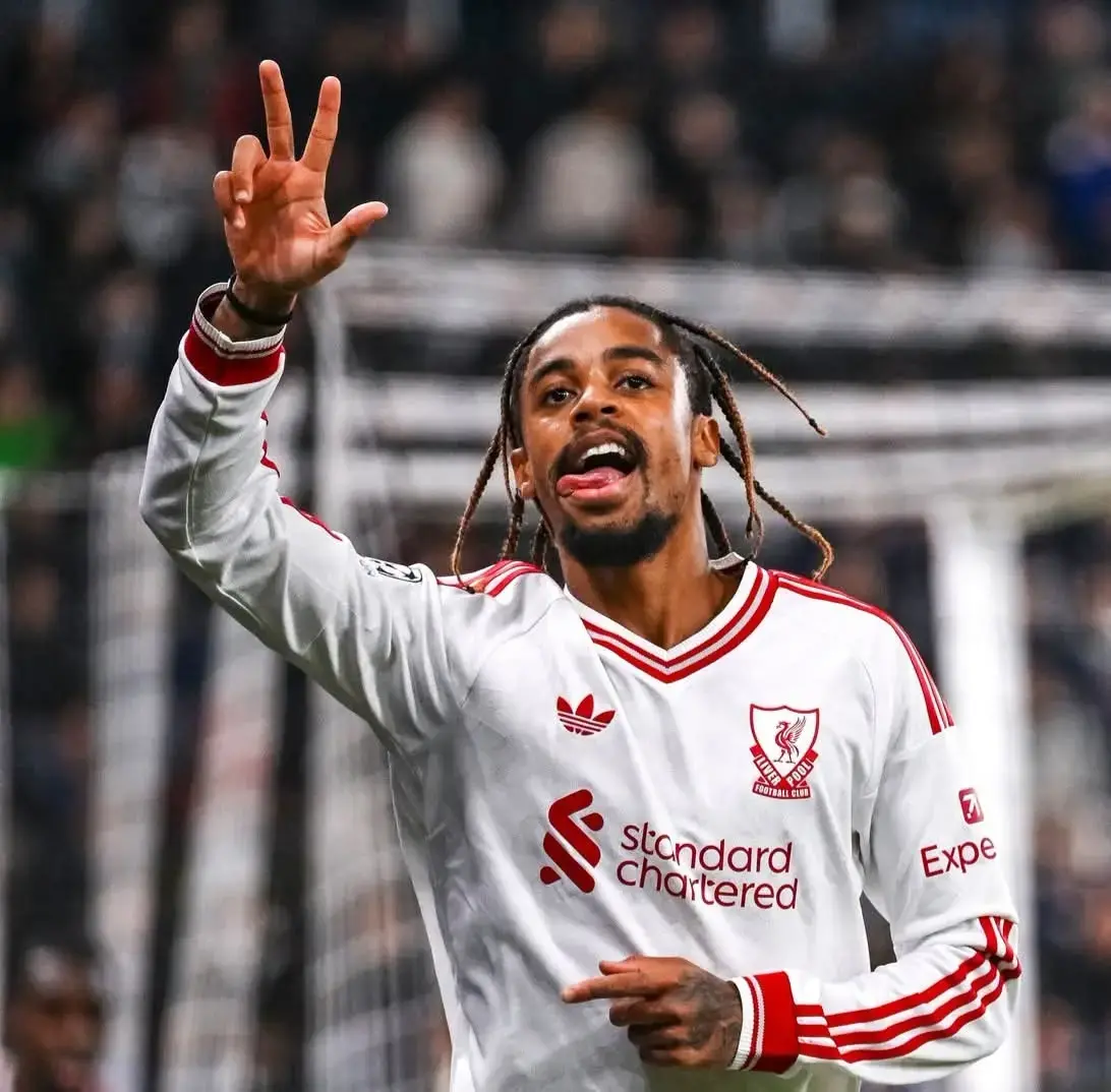 Liverpool forward Bradley Barcola scored hat-trick in the UEFA Champions League