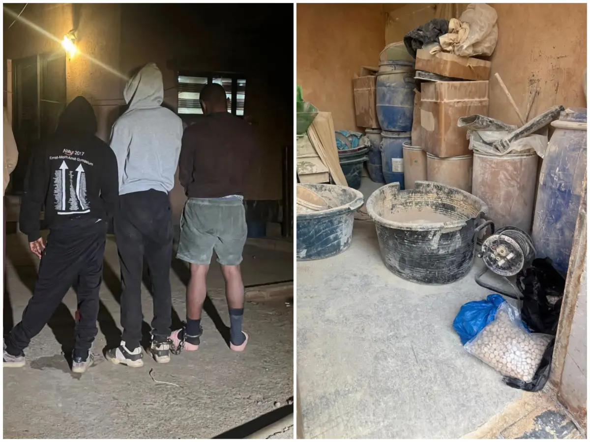 Law enforcement operation discovered drugs laboratory in Meadowlands,Soweto