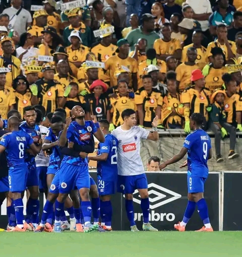 SuperSport United players celebration