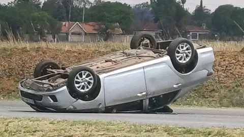 Suspects capsized car